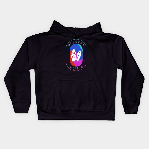 POGUE LIFE WITH SURFING Kids Hoodie by Trangle Imagi